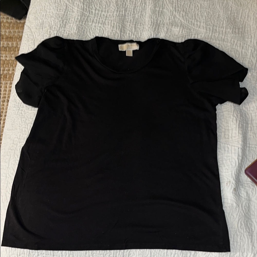 Michael Kors Black Crew Neck Tee - Picture 4 of 10